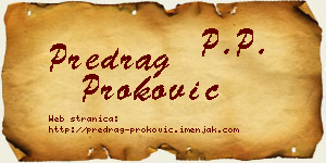 Predrag Proković vizit kartica